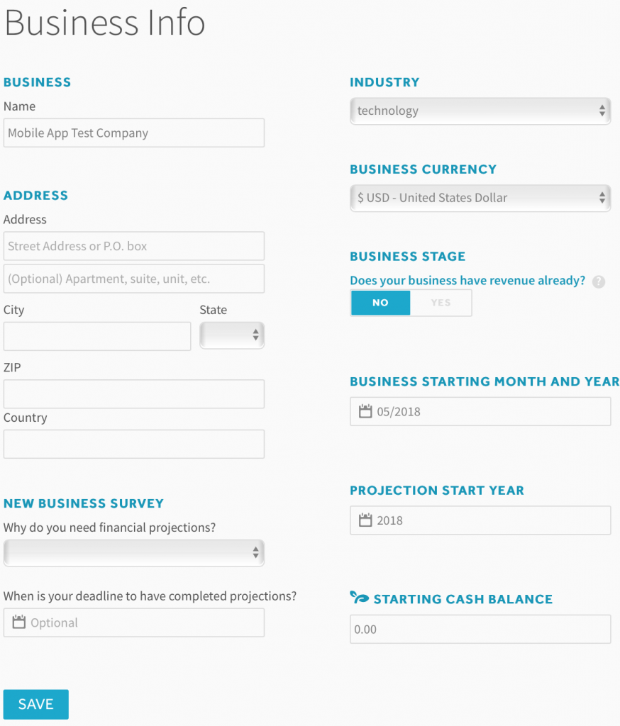 Financial Projections for a Mobile App ProjectionHub